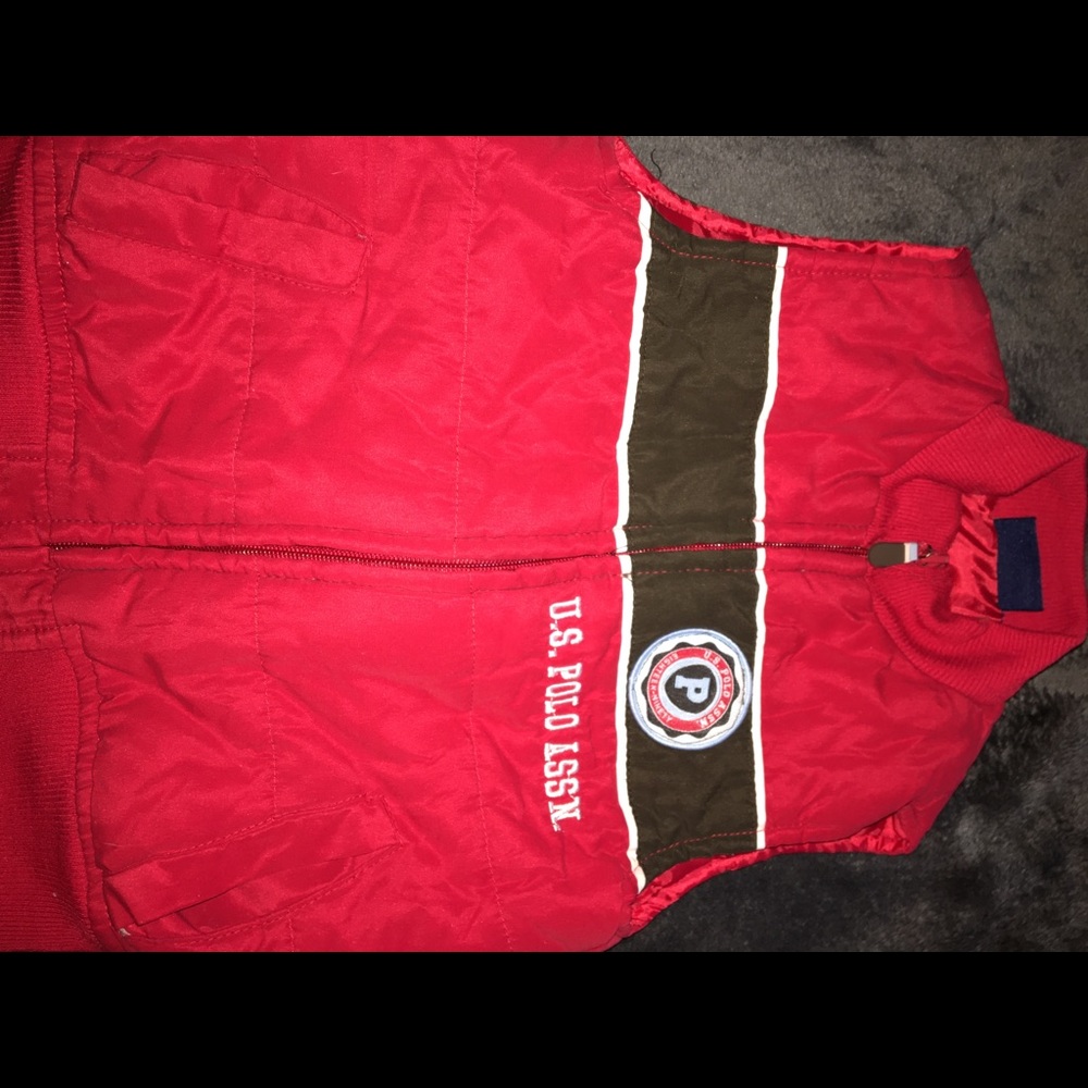 Little boys U.S polo Assn. zip up vest